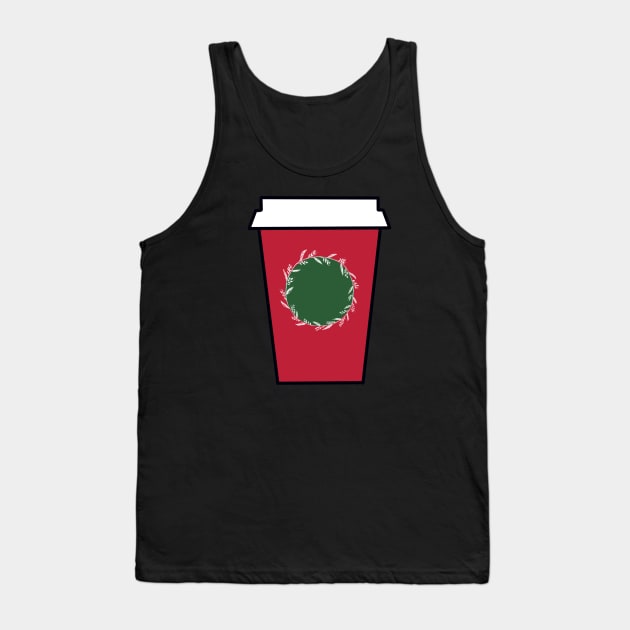 Christmas Coffee Cup Tank Top by maddie55meadows